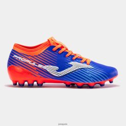 Joma Bottes de football Coupe de propulsion 23 Grass artificiels orange fluorescent bleu royal - Joma Chaussure 848X8P403