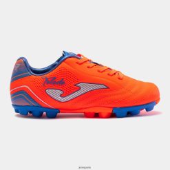 Joma Bottes de football Toledo Jr 23 Hard Ground HG Junior bleu royal orange - Joma Chaussure 848X8P2796
