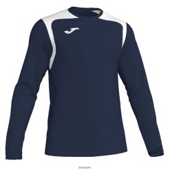 Joma Championnat de chemises à manches longues V blanc bleu marine - Joma Paris 848X8P3243