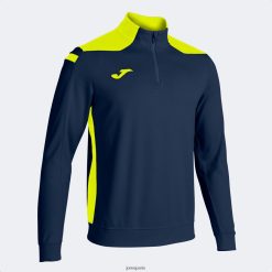 Joma Championnat de sweat-shirt VI jaune fluorescent bleu marine - Joma France 848X8P3343