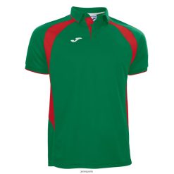 Joma Polo Championnat à manches courtes III rouge vert - Joma France 848X8P1073