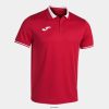 Joma Polo Championnat à manches courtes VI VI blanc rouge - Joma France 848X8P4310