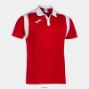 Joma Polo Championship à manches courtes V blanc rouge - Joma Paris 848X8P526