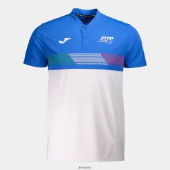 Joma Polo à manches courtes et fédération de tennis italien et de palette Blanc royal - Joma Paris 848X8P4701