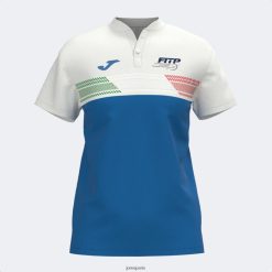 Joma Polo à manches courtes et fédération de tennis italien et de palette bleu royal blanc - Joma France 848X8P1589