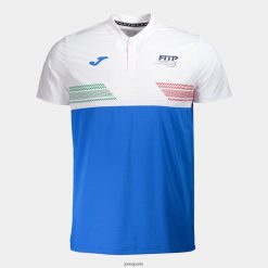 Joma Polo à manches courtes et fédération de tennis italien et de palette bleu royal blanc - Joma Paris 848X8P4750