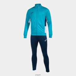 Joma Tracksuit Danubio II Turquoise fluorescent blanc bleu marine - Joma Paris 848X8P3209