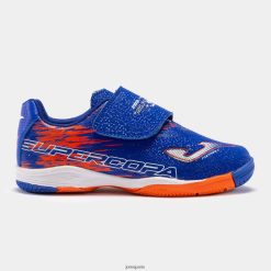 Joma chaussures de futsal Supercopa Jr 23 Indoor Junior corail bleu royal - Joma Chaussure 848X8P2776