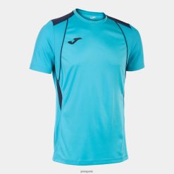 Joma chemise Championnat à manches courtes VII bleu marine turquoise fluorescent - Joma Paris 848X8P646