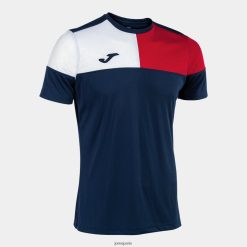 Joma chemise Crew à manches courtes V Blanc rouge bleu marine - Joma Paris 848X8P2922