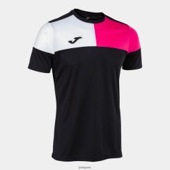 Joma chemise Crew à manches courtes V Rose noir blanc - Joma Paris 848X8P2920