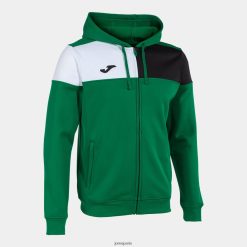 Joma équipage de veste à capuche V Blanc noir vert - Joma France 848X8P387