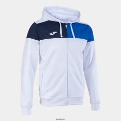 Joma équipage de veste à capuche V bleu bleu royal blanc - Joma Paris 848X8P238